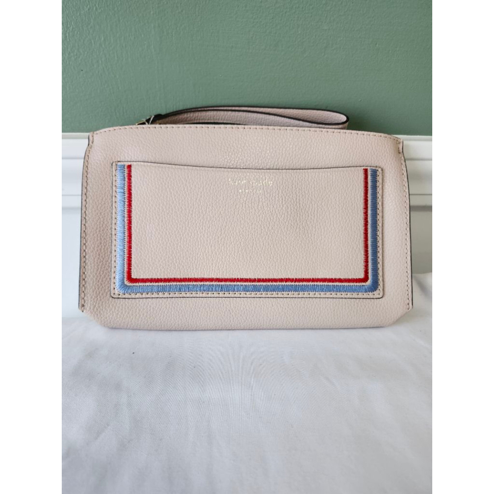 Kate Spade Beige Wristlet Clutch One Size